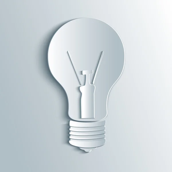Vector light bulb symbol. — Stock Vector