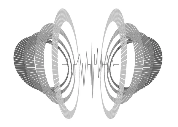Abstrakti toistuva yksivärinen piireissä näkökulmasta . — vektorikuva