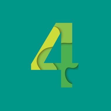 Dört numaralı tasarım şablon öğesi.