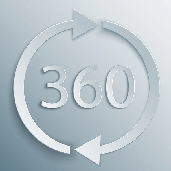 360 stopni obrotu wektor — Wektor stockowy