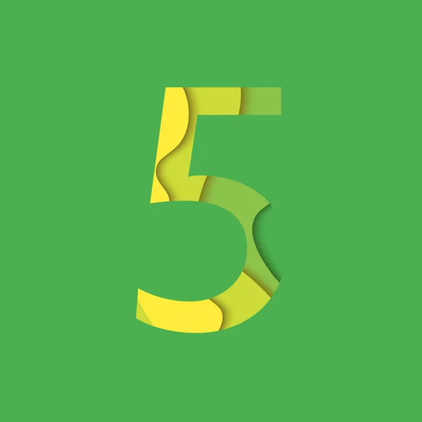 Number five design template element. — Stock Vector