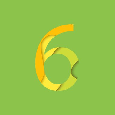 Altı numaralı tasarım şablon öğesi.