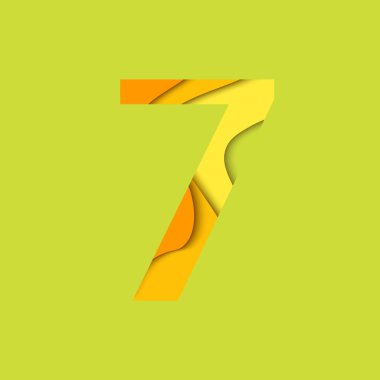 Yedi numaralı tasarım şablon öğesi.