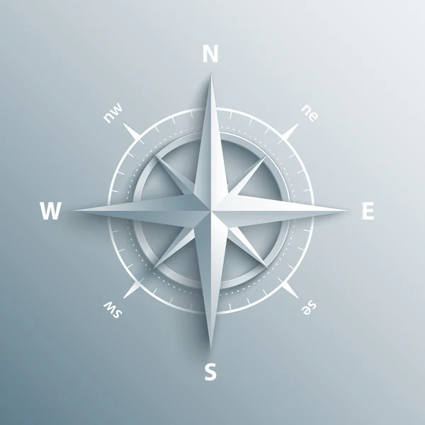 3D Wind Rose Vektor Illustration. — Stockvektor