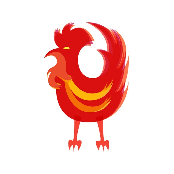 Silueta de polla roja . — Archivo Imágenes Vectoriales