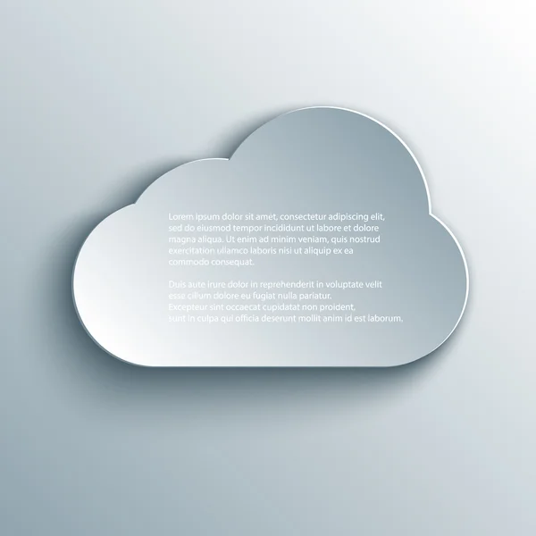 Vector illustratie van wolk. Rechtenvrije Stockillustraties