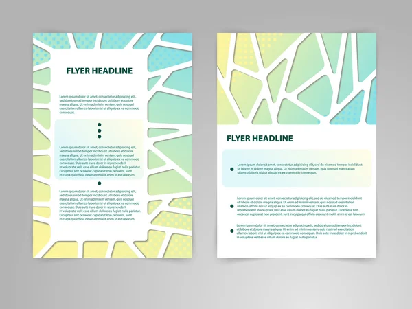 Abstract Brochure Flyer design vector template in A4 size with 3D Paper Graphics — Stock Vector