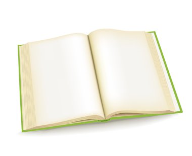 Vektör yeşil açık kitap