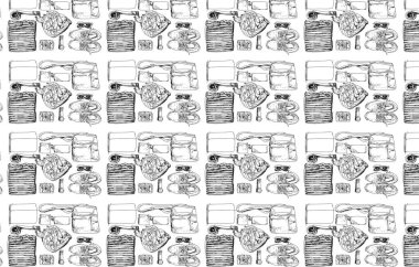 Tekstil tekstil motif şablonu, nesnelerle tekrarlıyor çiçekler, maskotlar, klasik arka planlar, kartlar, ambalajlar, hediyeler, soyut arka planlar. 