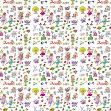 Uydurulmuş tasarım kartları için tekrarlanan hayvanlar ve maskotlarla illüstrasyon