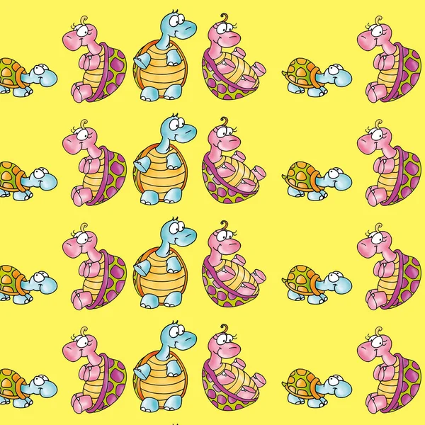 Illustratie Met Herhaalde Dieren Mascottes Voor Uitgevonden Ontwerpen Kaarten — Stockfoto