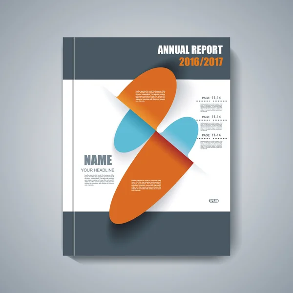 Diseño vectorial de la portada de la revista Informe Anual, Flyer Poster — Archivo Imágenes Vectoriales