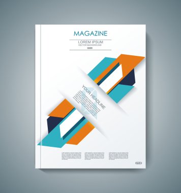 Dergi Kapağı Yıllık Raporunun Vektör Tasarımı, Flyer Posteri .