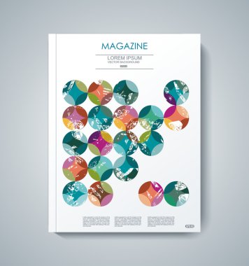 Dergi Kapağı Yıllık Raporunun Vektör Tasarımı, Flyer Posteri.