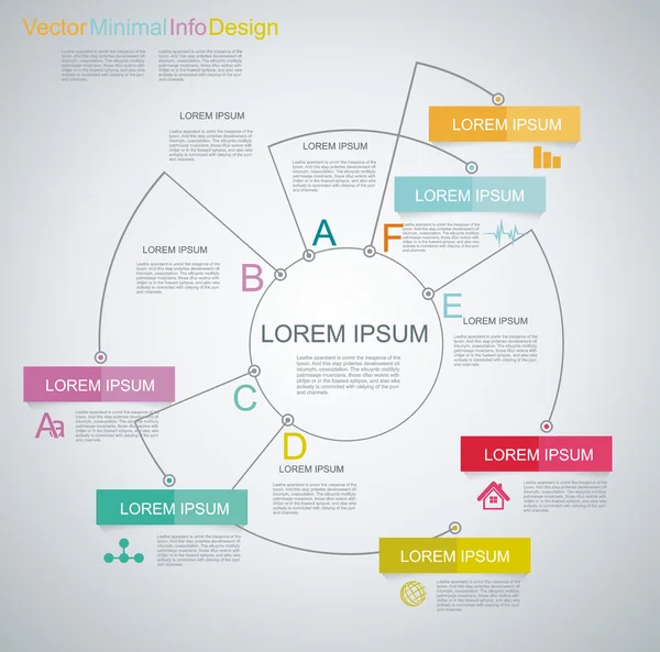 Cronología mínima Diseño infográfico . — Archivo Imágenes Vectoriales