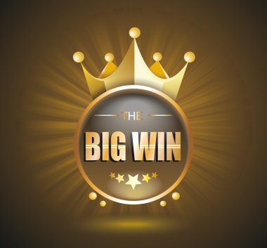 Online casino, poker, rulet, slot machi için büyük kazanmak altın işaret