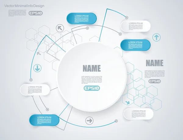 Modèle de diagramme, graphique, présentation et graphique sur résumé — Image vectorielle