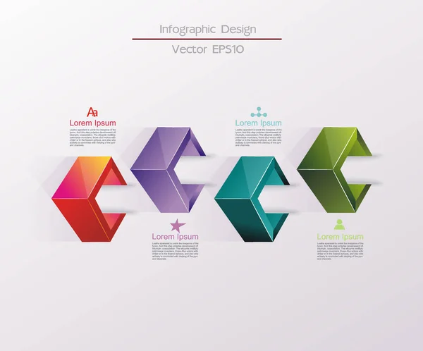 새로운 마케팅 프레젠테이션 워크플로 레이아웃 다이어그램 보고서 디자인의 그래픽 디자인 — 스톡 벡터