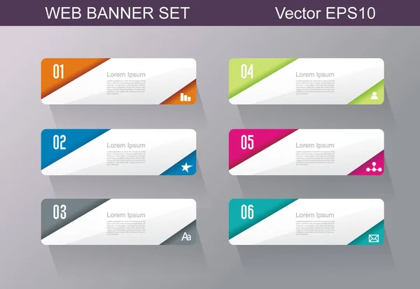 Business Design Template Option Banners Can Used Step Lines Number — Stock Vector