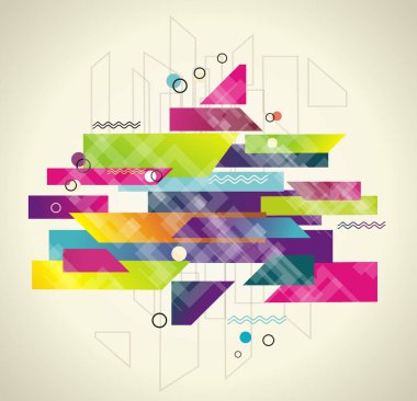 Retro arkaplan, kapaklar, afişler, el ilanları ve soyut geometrik tasarımlı posterler için kullan.
