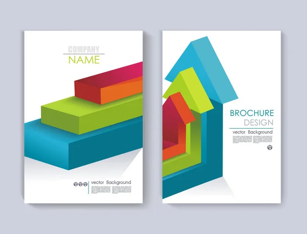 Brochure Cover Abstract Design Vector Template Stockillustratie