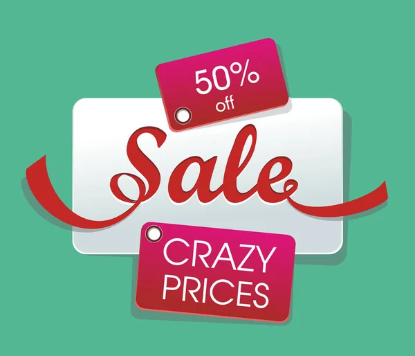 Sale Sign Bright Vector Design — Stock Vector