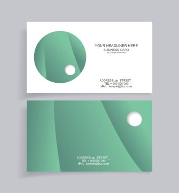 Kartvizit tasarımı. Vektör Şablonu yerleşimi.