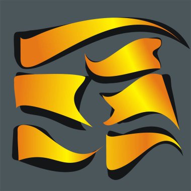 İleti, satış veya indirim yüzdesi, vektör için altın pankart ayarlandı.