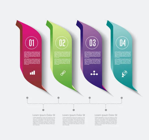 Web Banners Design Can Used Workflow Layout Diagram Number Options — Stock Vector