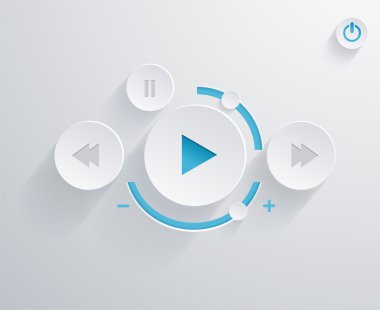 Web ve mobil uygulamalar için düz multimedya oynatıcı