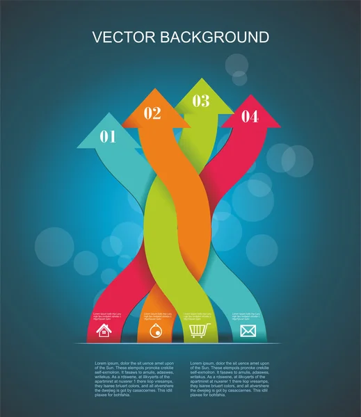 Flechas de papel estilo origami moderno . — Vector de stock