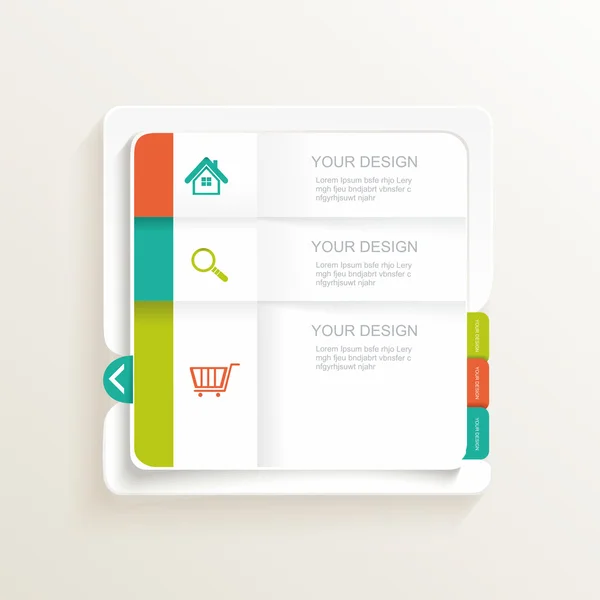 Moderne ontwerpsjabloon. kan worden gebruikt voor infographics, genummerd b — Stockvector