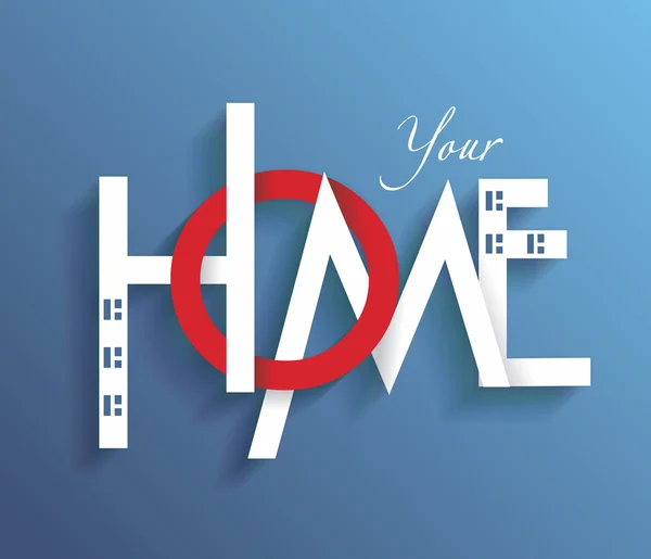 组成单词HOME的装饰字母 — 图库矢量图片