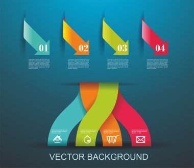 Modern origami stil numarası seçenekleri afiş. Tanı için kullanılabilir