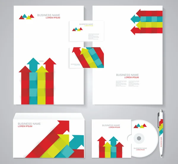 Farbelemente der Corporate Identity Vorlage. — Stockvektor