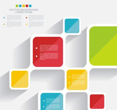 Vector brochure template design with cubes and squares elements. clipart