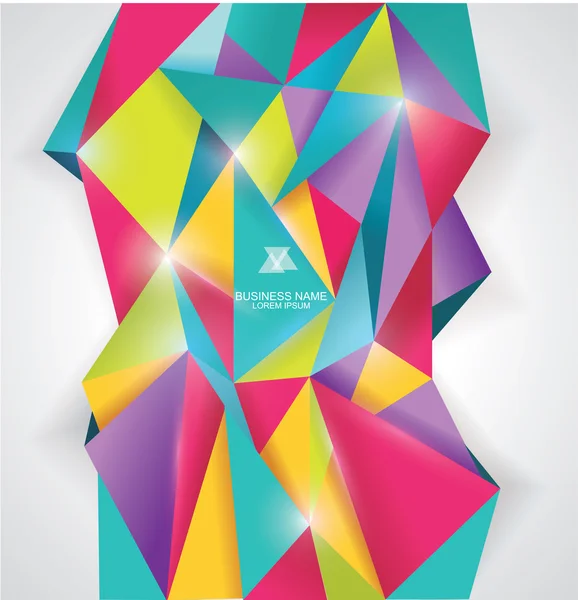 Abstrakter geometrischer Hintergrund, polygonales Design — Stockvektor