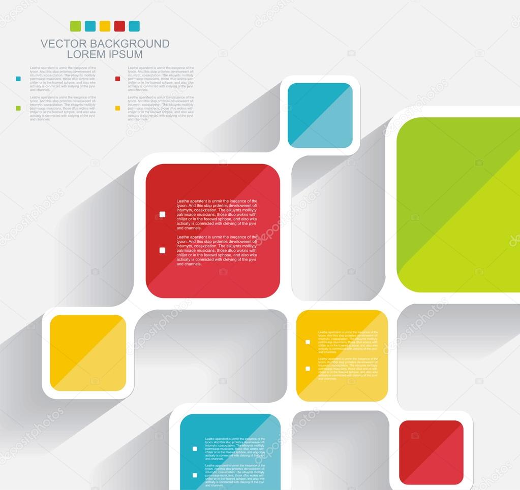 Vector brochure template design with cubes and squares elements.
