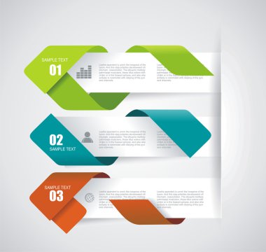 Modern Tasarım Düzeni - vektör kağıt ilerleme adımları