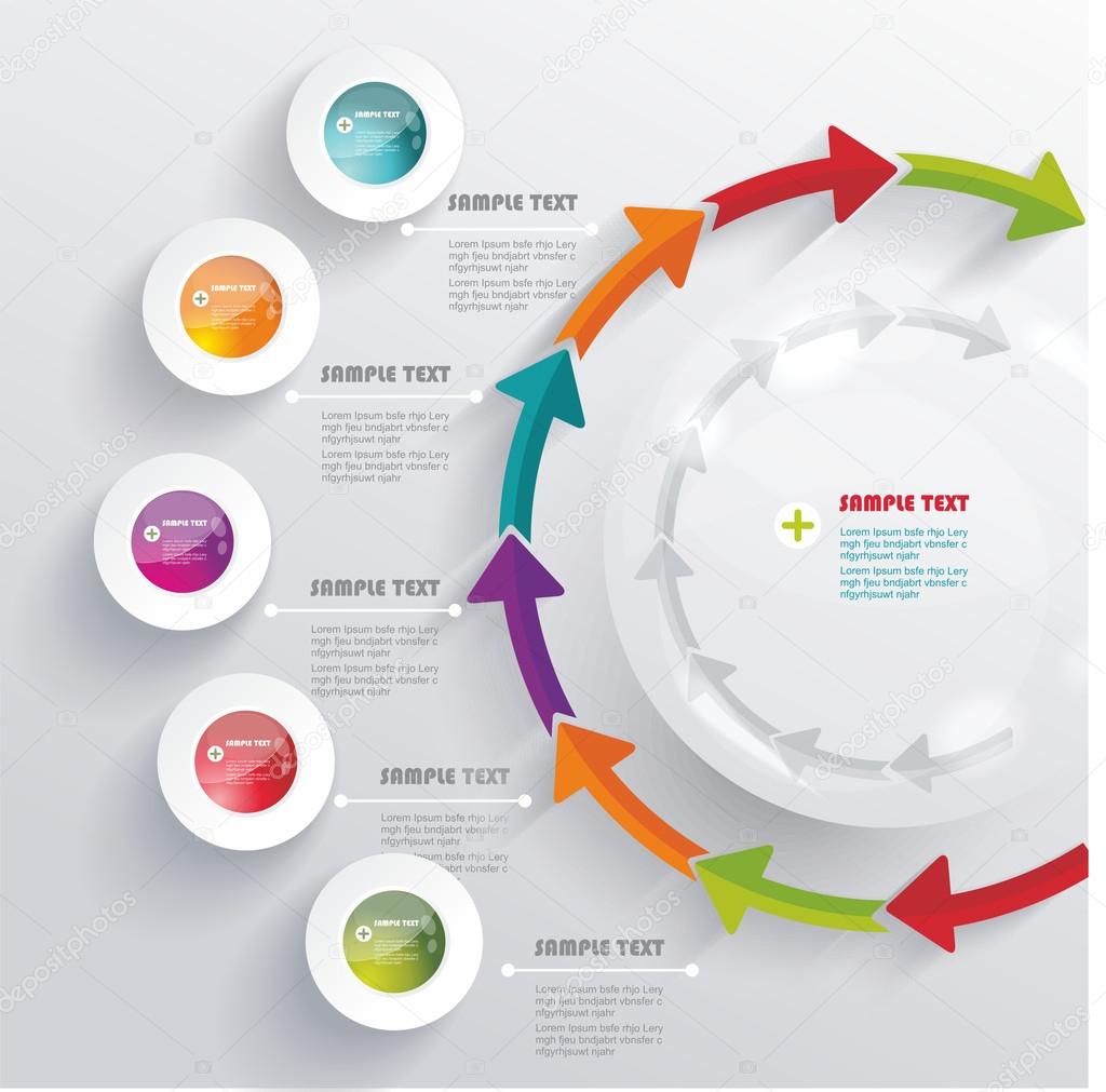 3D Infographic. Can be used for number options, workflow layout,