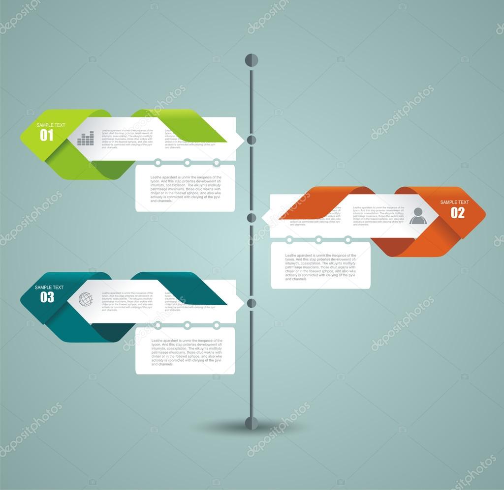 Diagram template of multidirectional pointers on a signpost