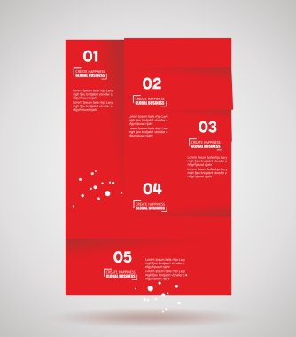 Infographic afiş tasarım öğeleri, numaralı listeler