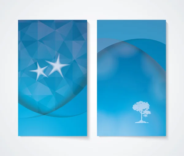 Banner Set mit blauem Hintergrund. — Stockvektor