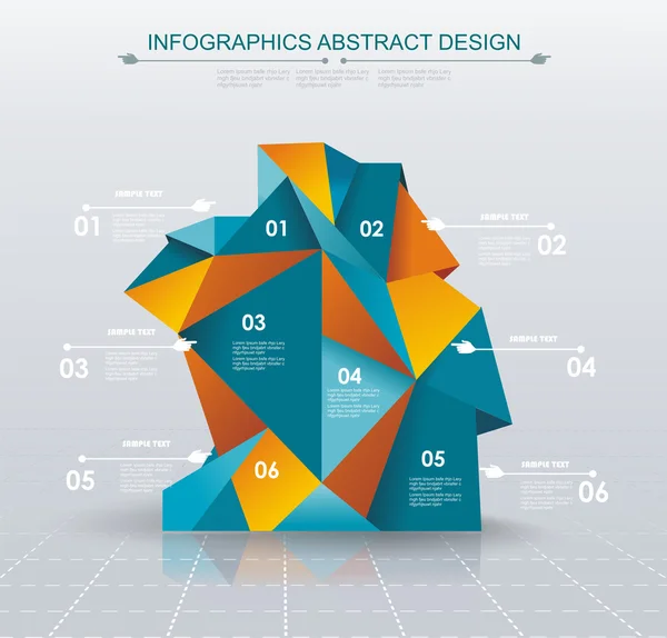 Infographie d'entreprise style de conception polygonale . — Image vectorielle