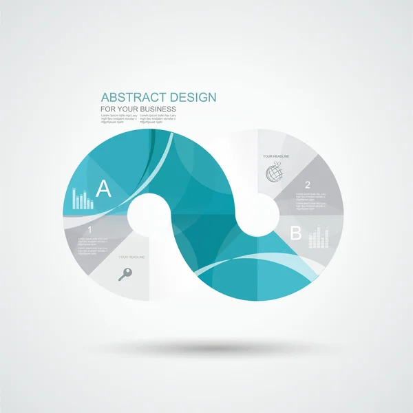 Zakelijke infographics cirkel stijl — Stockvector
