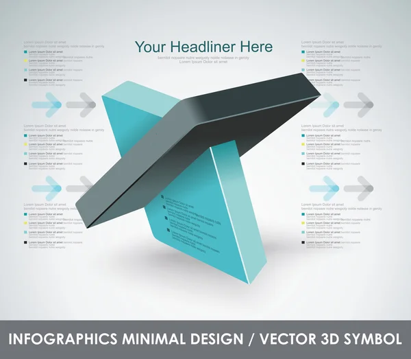 Plantilla de diseño de símbolo abstracto . — Vector de stock