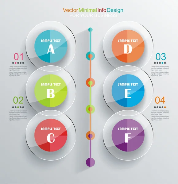 Infografía 3D o Línea de Tiempo . — Vector de stock