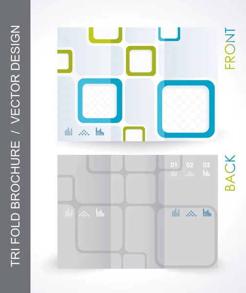 Tri-Fold cestovní brožuře konstrukce — Stockový vektor