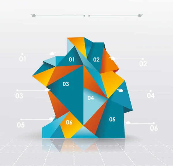 Affärer Infographics polygonal designerstil — Stock vektor