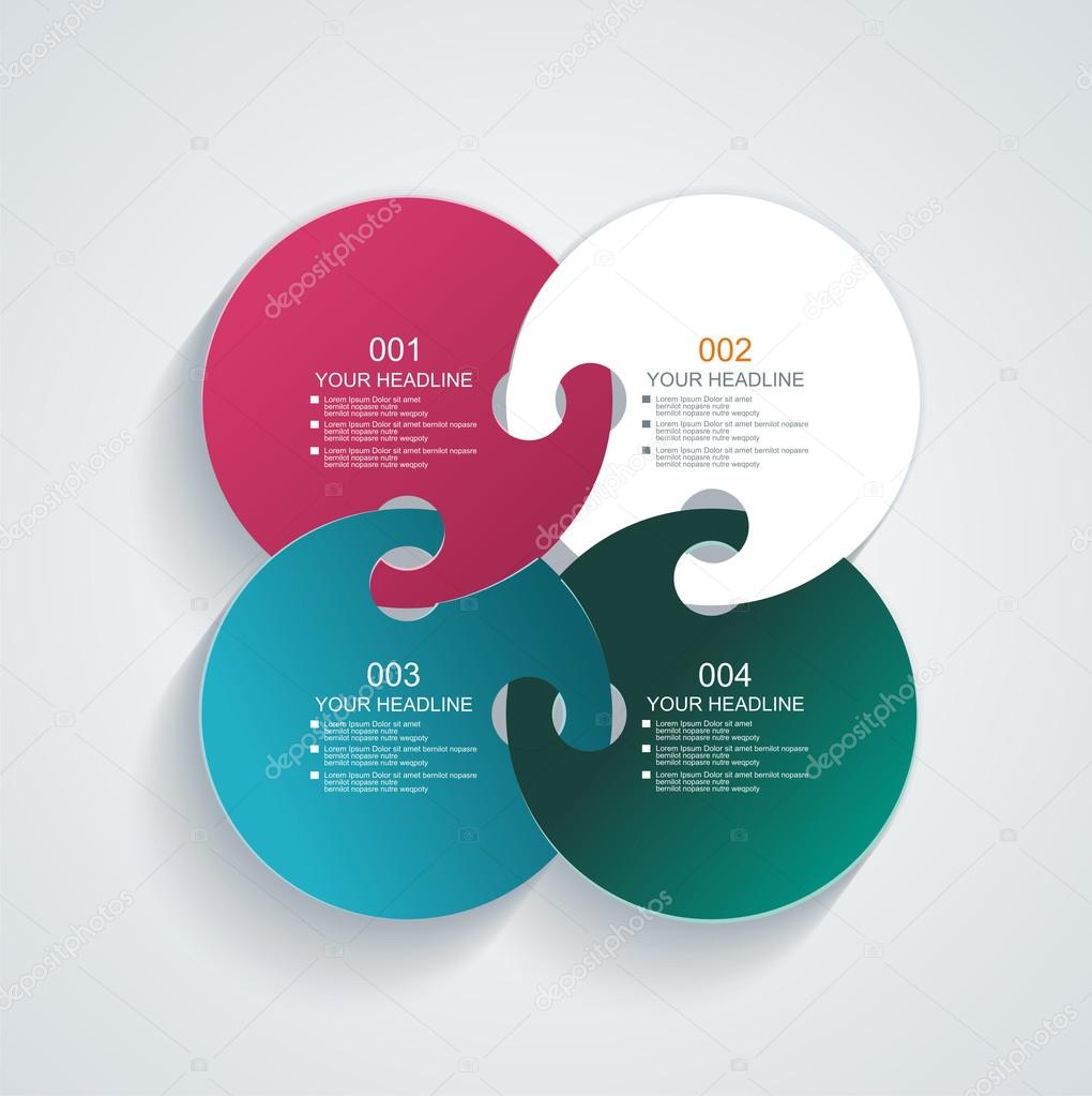 Business Infographics circle style. 